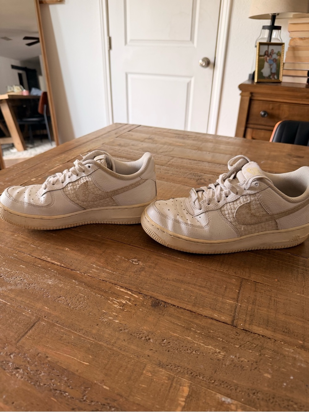 Nike Cream/Tan Air Force One Sneakers